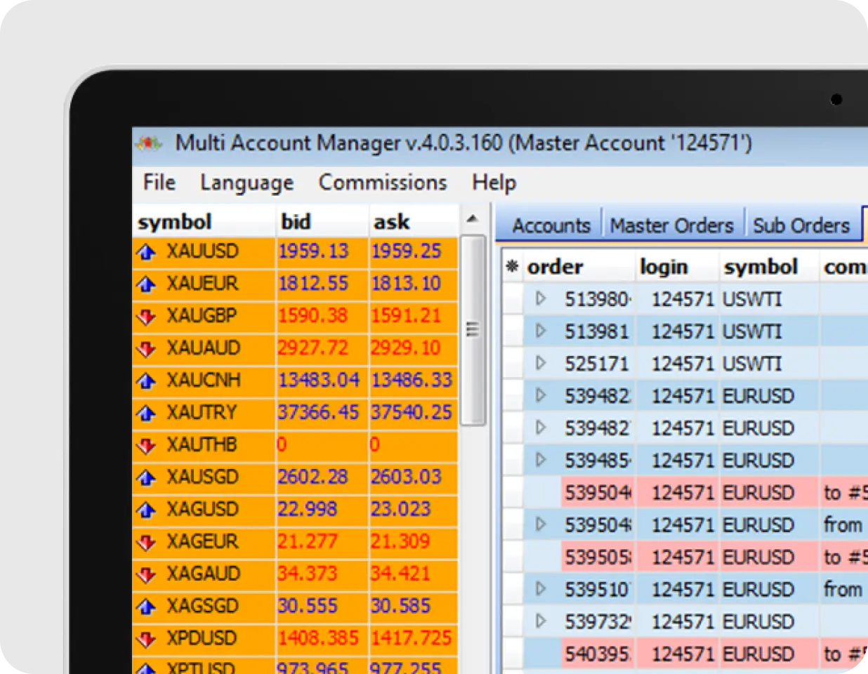 Vista de asignación